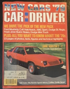 VINTAGE CAR AND DRIVER MAGAZINE OCTOBER 1978 OMNI / HORIZON - Picture 1 of 2