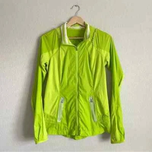 Lululemon Jacket Womens Zip Up Reflective Neon Yellow Green Runner - Picture 1 of 9