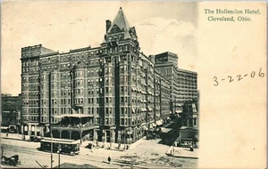 Vintage Postcard Hollenden Hotel & Street View Posted 1906 Cleveland OH - Picture 1 of 3