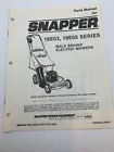 Snapper Parts Manual 06111 19E03 19E05 Series Walk Behind Mower