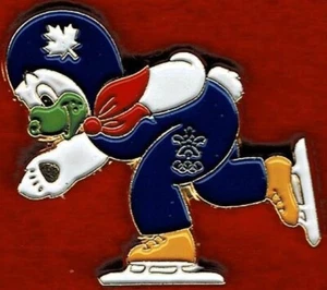 1988 Calgary Howdy Olympic Speed Skating Mascot Sports Pin - Picture 1 of 1