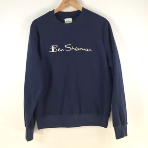 Ben Sherman mens fleece sweatshirt jumper size M navy blue crew neck 119801 - Picture 1 of 9