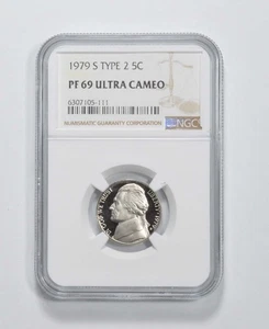 1979-S Type 2 TWO PF69 Jefferson Nickel NGC Graded PF 69 UCam *0505 - Picture 1 of 5