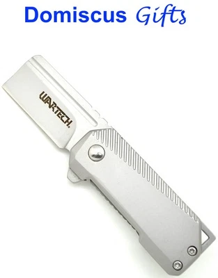 4 1/2" NUEVO WARTECH Gris SISTIDO POR RESORTE Mini CUCHILLO DE BOLSILLO DEPORTIVO Cuchillos de corte de afeitar Foto 1 de 4