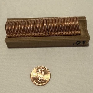Penny Hunting Tray Coin Sorter Natural Wood Color w Black Denom 3D Printed - Picture 1 of 7