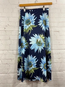 Amy Byer California Skirt Girls Size Large (12-14) Blue Floral Maxi Pull On - Picture 1 of 5