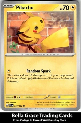 Pikachu #051/162 SV05: Temporal Forces Pokemon Common - Image 1 of 2