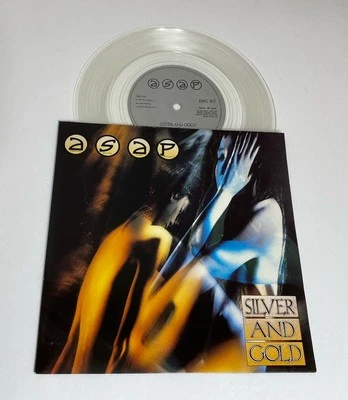 ASAP~SILVER And GOLD~CLEAR GATEFOLD UK 1989 EMI EMG 107 IRON MAIDEN/A SMITH~7”45 - Image 1 of 4