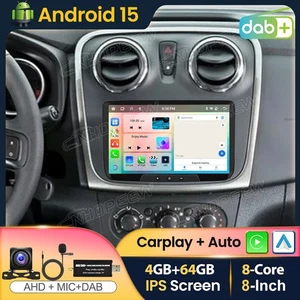 Für Renault Dacia Logan Sandero Carplay DAB+ Autoradio Android 15 GPS Navi 4+64G - Bild 1 von 13