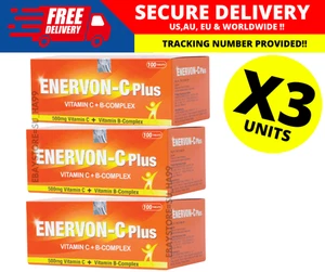 ENERVON-C Vit C 500mg + Vit B-Complesso Aumenta l'immunità energetica (anni 100) X 3 - Foto 1 di 6