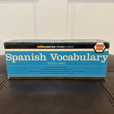 SPARKNOTES Study Cards SPANISH VOCABULARY 1000 flashcards - Image 1 of 4