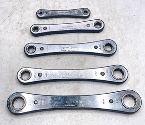 Craftsman 5pcs Ratcheting Double Box End Circle I Wrench Set 1/4" - 7/8" SAE USA - Picture 1 of 9