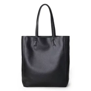 New Fashion A4 Black White Grey Blue Yellow Genuine Leather Women'S Handbag Shou - Foto 1 di 24