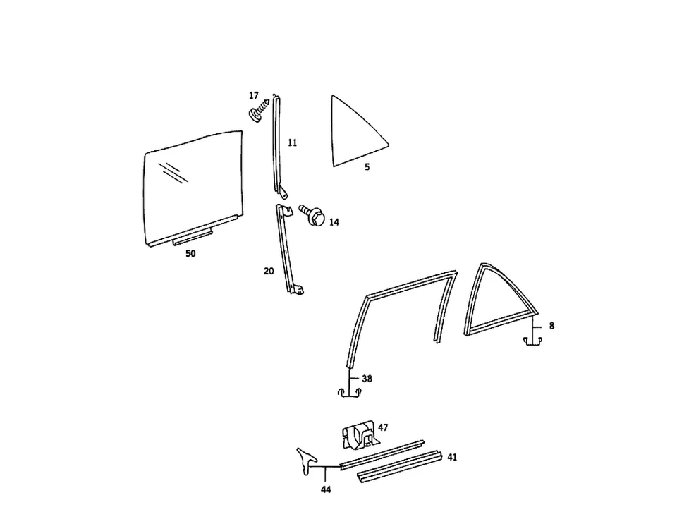 Riel de sellado original Mercedes-Benz 126-735-04-65 Foto 1 de 1