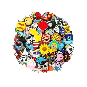 Lot of 30 50 100pcs Random Different Shoe Charms for Shoe Decoration - Picture 1 of 7