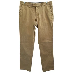 Pantalone uomo Ballin piatto davanti moderno vestibilità chino marrone taglia 33 - Foto 1 di 9