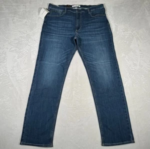 Calvin Klein Jeans Men Size W40 L34 Blue Slim Fit Straight Legs Cotton Blend NWT - Picture 1 of 13
