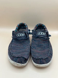 Hey Dude Men's Wally Sox Blue Orange Size 9 | Men’s Shoes | Pre-Owned Good - Picture 1 of 5