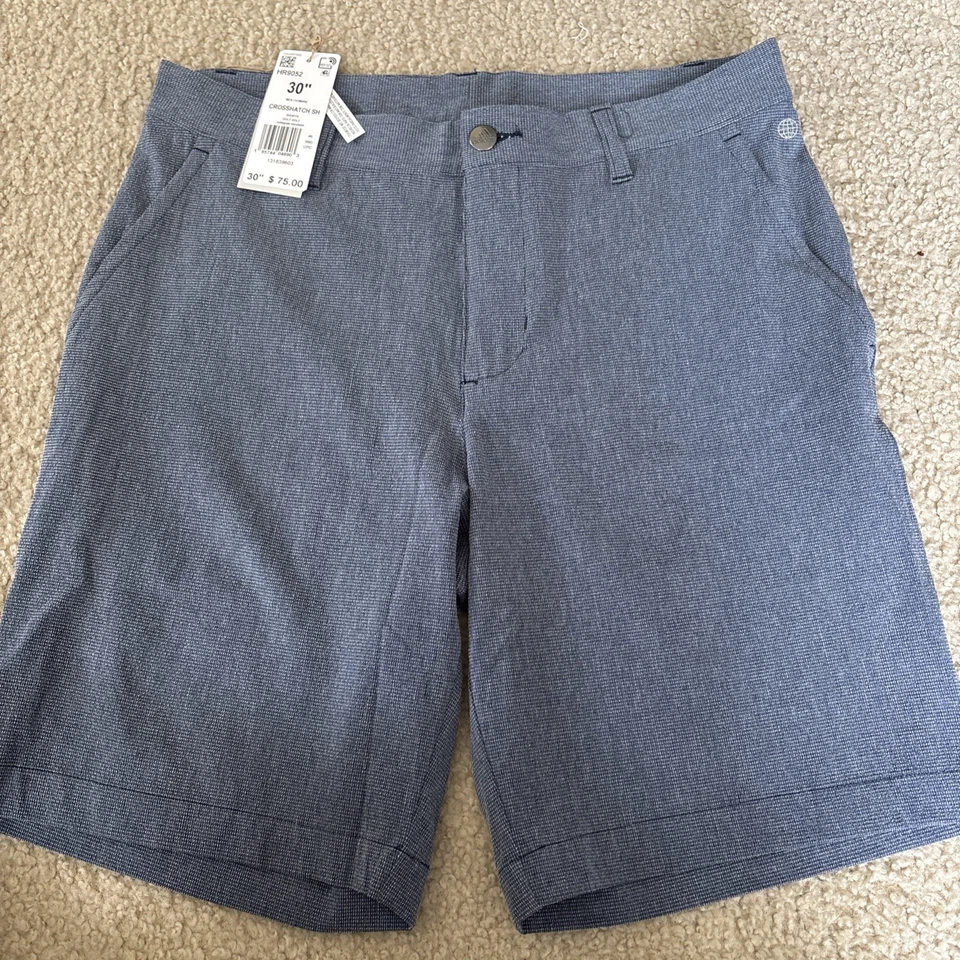 adidas CrossHatch Men's Size 32 Golf Shorts Grey/White HA1462 - 9" Inseam