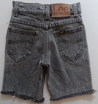 Pantalones Cortos De Colección Lee Riders 6 Delgados Negros Lavado Ácido Corte Denim Hecho en Unión Foto 1 de 4