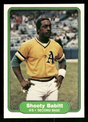 1982 Fleer Shooty Babitt #86 Oakland Athletics - Image 1 of 2