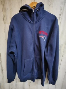 NFL New England Patriots Waffle Knit Fleece Lined Zip Up Hoodie Men's 2XL Ovsz'd - Picture 1 of 11
