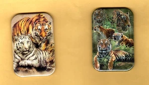 TIGERS  TWO REFRIGERATOR MAGNET 2"X3" WITH ROUNDED CORNER - Picture 1 of 2