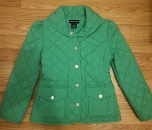RALPH LAUREN GIRLS GREEN QUILTED JACKET SIZE 6X - Picture 1 of 4