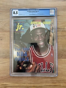 MICHAEL JORDAN RARE 1991 NBA FINALS SPECIAL ISSUE Tuff Stuff Jr. Mag CGC 8.5 - Picture 1 of 2