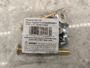PROPLUS 900191 5/16 x 3 Tank to Bowl Bolts, Brass Plated - Picture 1 of 2