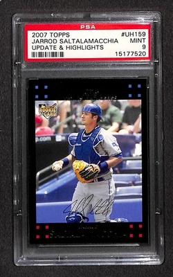 2007 TOPPS UPDATE & HIGHLIGHTS #UH159 JARROD SALTALAMACCHIA ROOKIE PSA 9 Mint 1 - Image 1 of 3