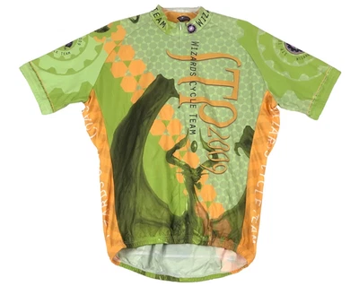 Wizards Of The Coast 骑行服 男式 XXL 员工自行车队 STP 2009 拉链 — 第 1/4 张图片