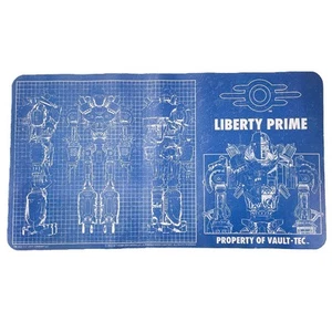 Fallout LootCrate Liberty Prime Desk Mat & Mouse Pad. 11" x 19" USED - Picture 1 of 7