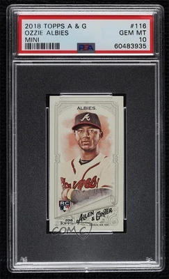 2018 Topps Allen & Ginter Mini Ozzie Albies #116 PSA 10 GEM MT Rookie RC - Image 1 of 2