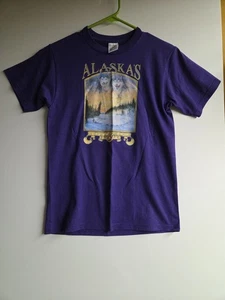 Vintage 1990s ALASKA'S IDITAROD 1994 Purple T-shirt 16.5x24 Youth Large 14-16 - Picture 1 of 6