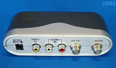 GETWIREDUSA. CHRISTOPHER FX. RCA in COAX out CABLE ADAPTER TV AV COAXIAL TO RCA CONVERTER AUDIO VIDEO. us