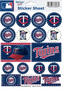 MINNESOTA TWINS STICKER SHEET 17 STICKERS FOR PROJECT LAPTOP BACKPACK - Picture 1 of 1