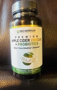 Trio Nutrition Premiun Apple Cider Vinegar + Probiotics 60-caps Exp 1/26 - Picture 1 of 6