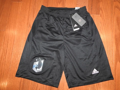 Adidas MLS Aeroready Minnesota United Black Shorts New Mens Sizes Cover