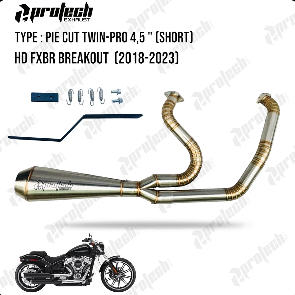 2-1 Protech Exhaust System Harley-Davidson BREAKOUT FXBR FXBRS 107 114 - Image 1 of 1