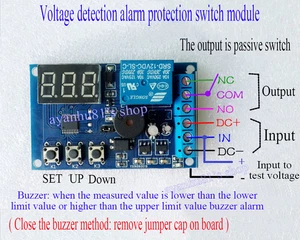 DC 12V Voltage Monitor Test Charging Discharge Relay Switch Control Board Alarm - Picture 1 of 5