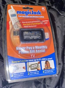 MagicJack USB PC to Phone Jack Free Local Long Distance Magic Jack New Sealed - Photo 1/2