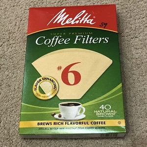 Melitta Super Premium #6 Filtri caffè carta cono marrone naturale, 40 pezzi - Foto 1 di 3
