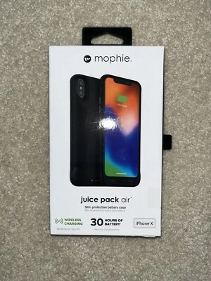 Funda con batería Mophie Juice Pack Air para iPhone X, XS - Negra Foto 1 de 3