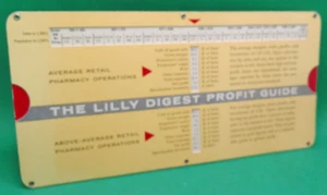 Eli Lilly Pharmaceuticals chart slide rule digest profit guide Pharmacy 1960s - Picture 1 of 5