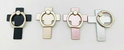 Universal 360 Rotation Finger Ring Stand Holder For Cell Phone Tablet - Cross - Image 1 of 4