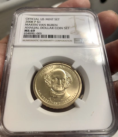 2007-P  Martin Van Buren $1 From THE ANNUAL DOLLAR SET  NGC MS69 Gem Low Pop Cover