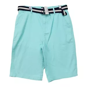 NWT Place Bermuda Shorts Youth SZ 14 Blue Aqua Adjustabl Waist Nautical Playtime - Picture 1 of 11