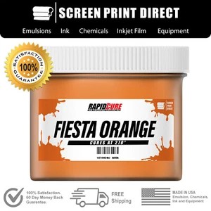 Fiesta Orange - Siebdruck Plastisol Tinte - niedrige Temperatur Aushärtung 270F - 5 Gallonen - Bild 1 von 5