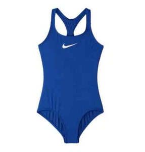 Nike L112358 Kids Solid Racerback Sport One-Piece Racer Blue Girl’s Size 10 - Picture 1 of 4
